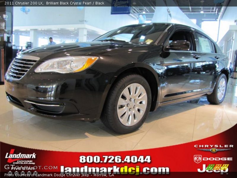 Brilliant Black Crystal Pearl / Black 2011 Chrysler 200 LX