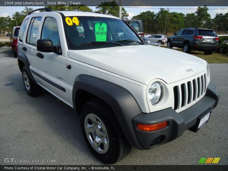Stone White / Taupe 2004 Jeep Liberty Sport