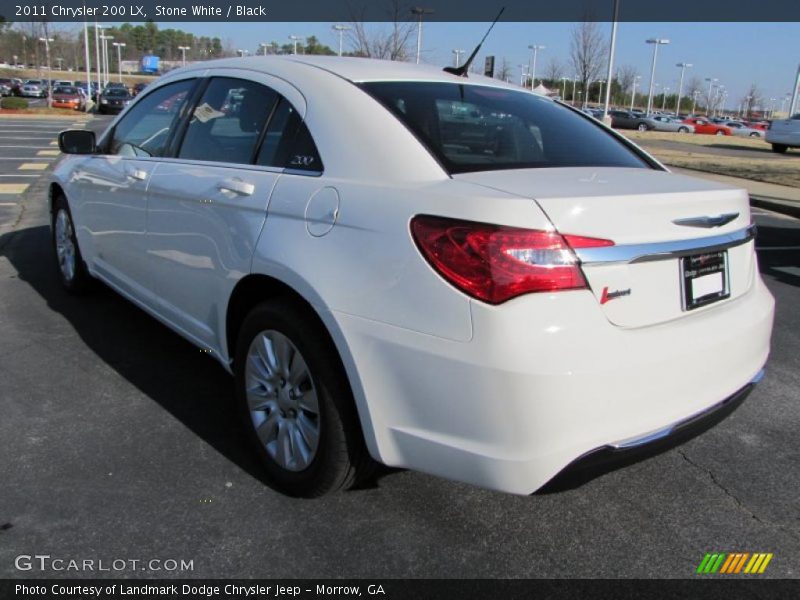 Stone White / Black 2011 Chrysler 200 LX