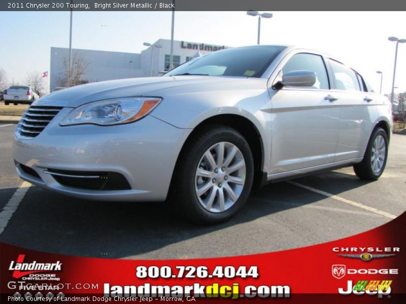 Bright Silver Metallic / Black 2011 Chrysler 200 Touring