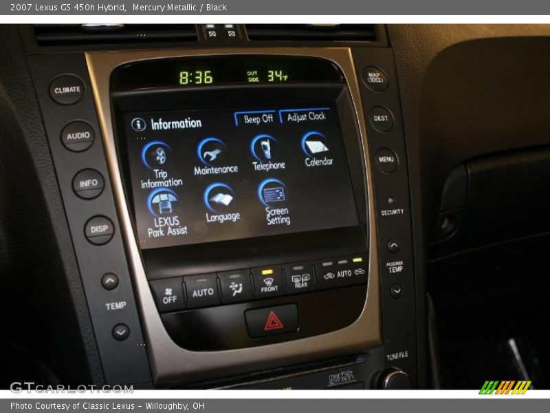 Mercury Metallic / Black 2007 Lexus GS 450h Hybrid