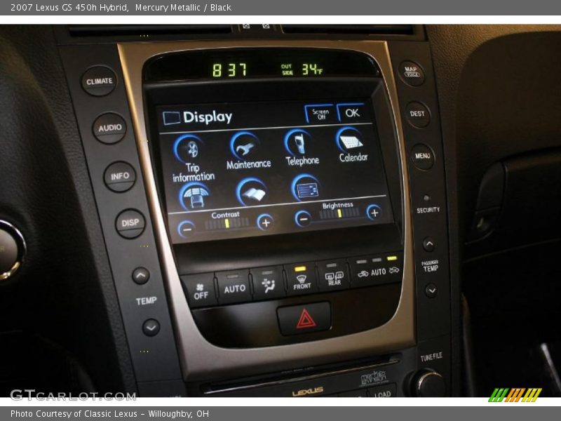 Mercury Metallic / Black 2007 Lexus GS 450h Hybrid