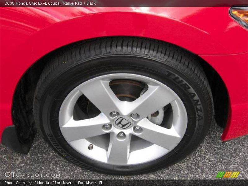 Rallye Red / Black 2008 Honda Civic EX-L Coupe