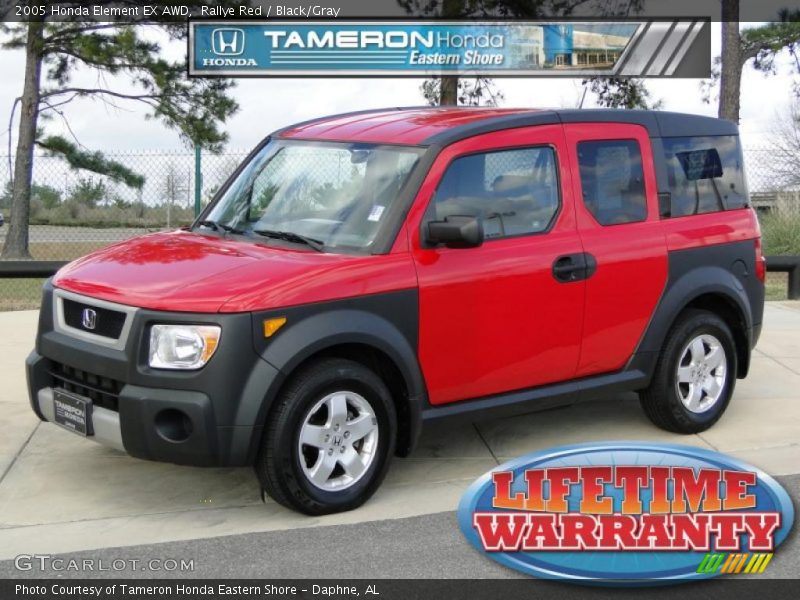 Rallye Red / Black/Gray 2005 Honda Element EX AWD