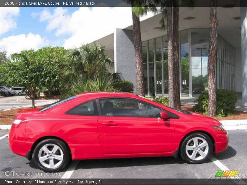 Rallye Red / Black 2008 Honda Civic EX-L Coupe
