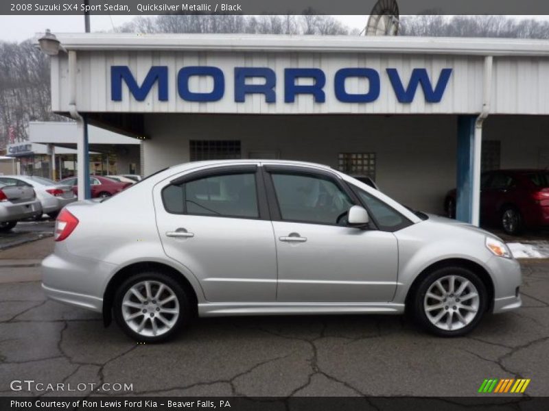Quicksilver Metallic / Black 2008 Suzuki SX4 Sport Sedan