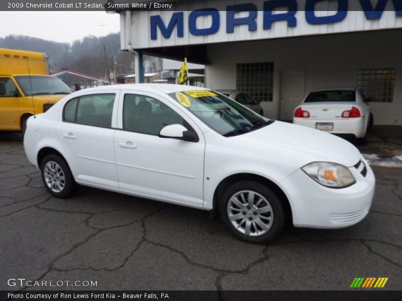 Summit White / Ebony 2009 Chevrolet Cobalt LT Sedan