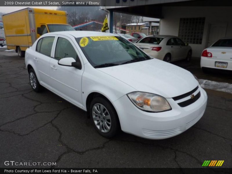 Summit White / Ebony 2009 Chevrolet Cobalt LT Sedan