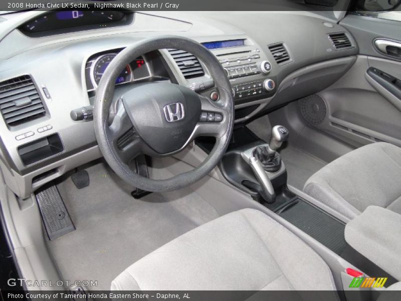 Gray Interior - 2008 Civic LX Sedan 
