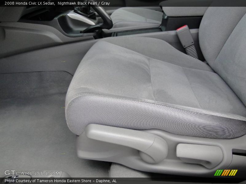Nighthawk Black Pearl / Gray 2008 Honda Civic LX Sedan
