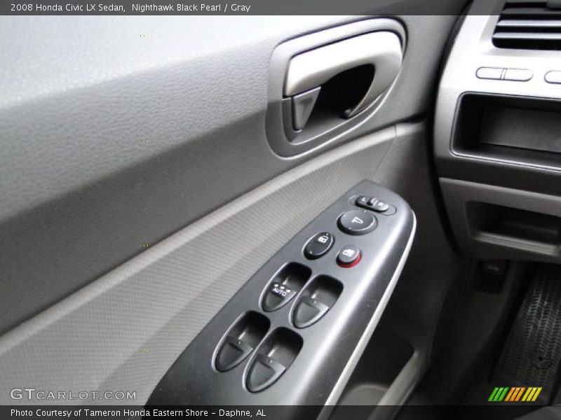 Nighthawk Black Pearl / Gray 2008 Honda Civic LX Sedan