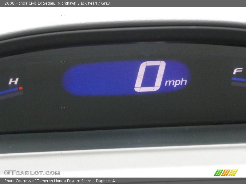 Nighthawk Black Pearl / Gray 2008 Honda Civic LX Sedan