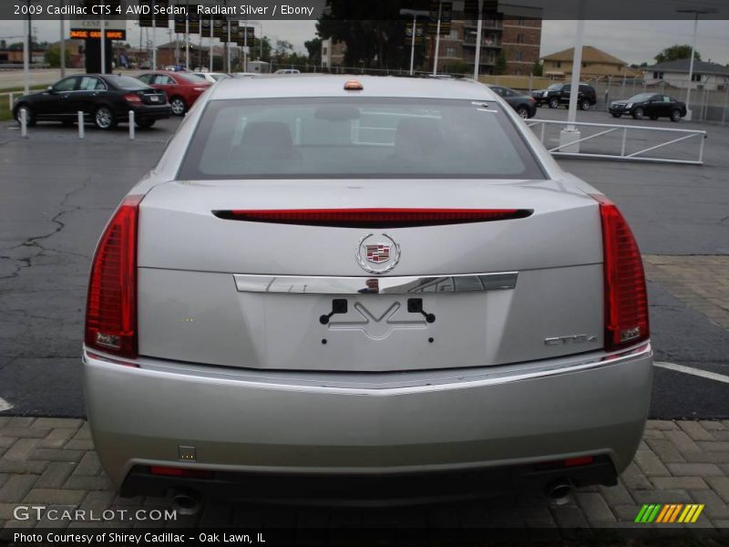 Radiant Silver / Ebony 2009 Cadillac CTS 4 AWD Sedan