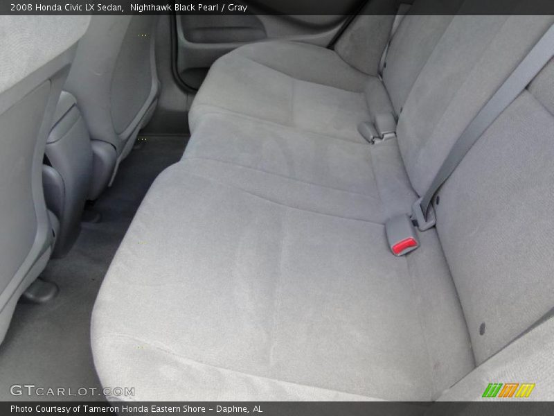 Nighthawk Black Pearl / Gray 2008 Honda Civic LX Sedan