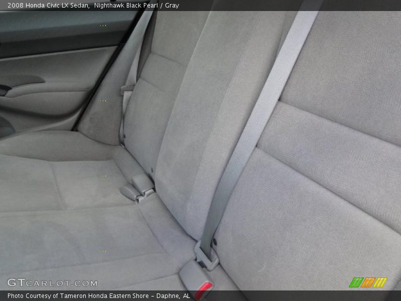 Nighthawk Black Pearl / Gray 2008 Honda Civic LX Sedan