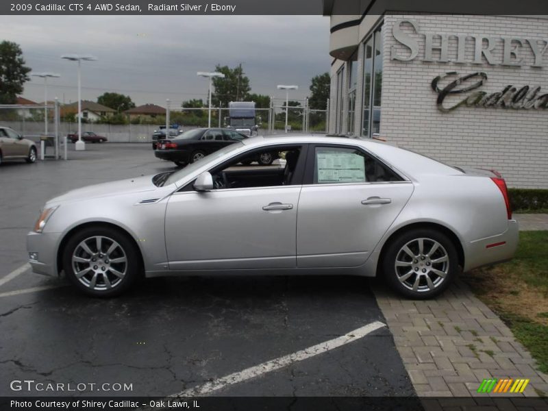 Radiant Silver / Ebony 2009 Cadillac CTS 4 AWD Sedan