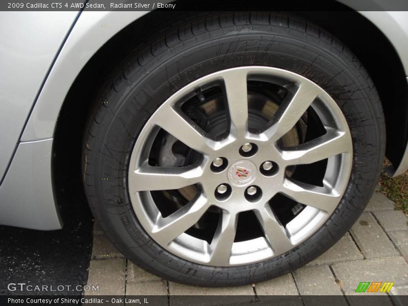 Radiant Silver / Ebony 2009 Cadillac CTS 4 AWD Sedan