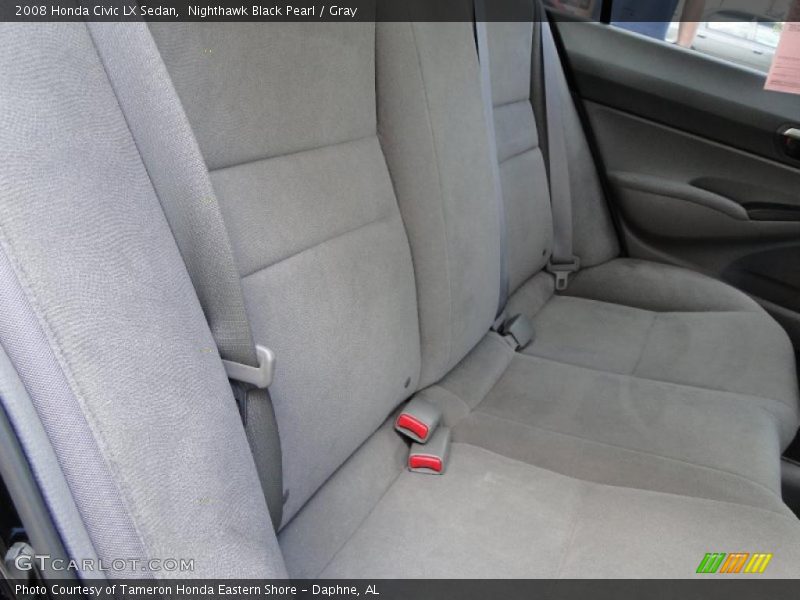 Nighthawk Black Pearl / Gray 2008 Honda Civic LX Sedan