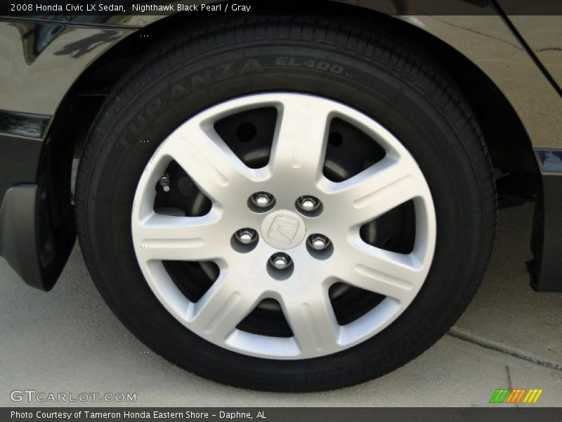 Nighthawk Black Pearl / Gray 2008 Honda Civic LX Sedan