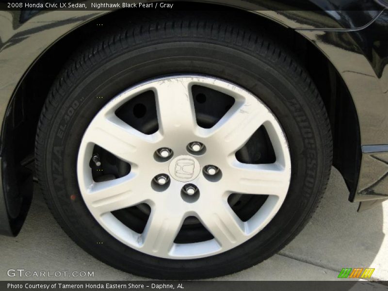 Nighthawk Black Pearl / Gray 2008 Honda Civic LX Sedan