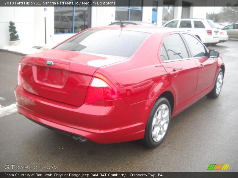 Sangria Red Metallic / Medium Light Stone 2010 Ford Fusion SE