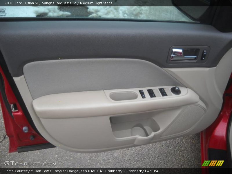 Sangria Red Metallic / Medium Light Stone 2010 Ford Fusion SE