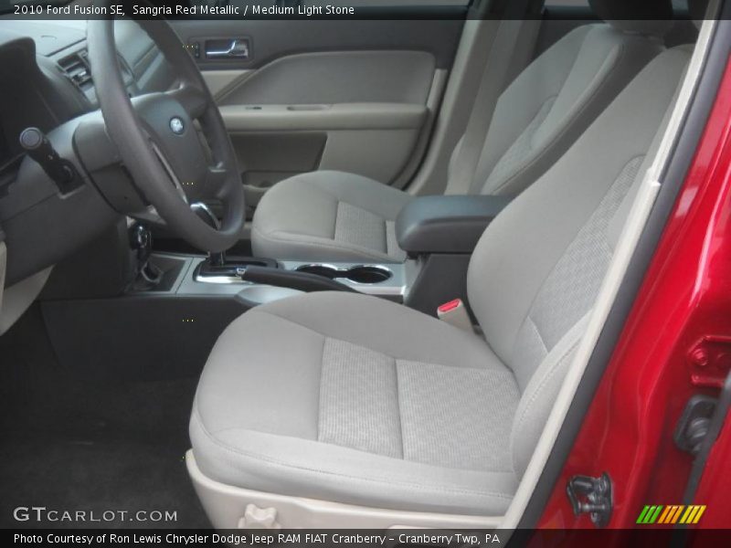 Sangria Red Metallic / Medium Light Stone 2010 Ford Fusion SE