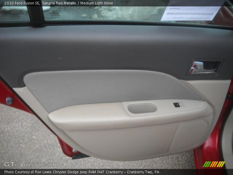Sangria Red Metallic / Medium Light Stone 2010 Ford Fusion SE