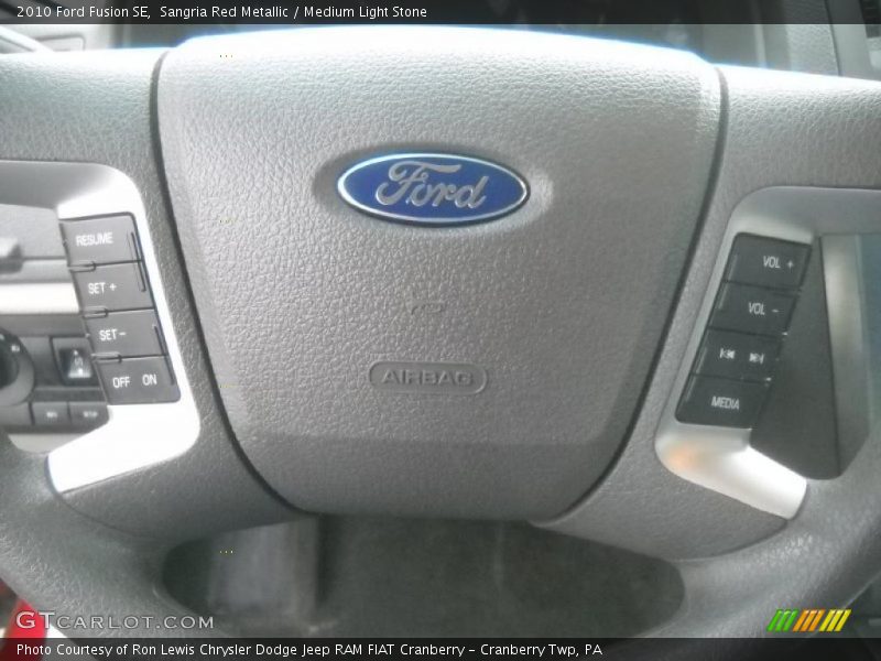 Sangria Red Metallic / Medium Light Stone 2010 Ford Fusion SE