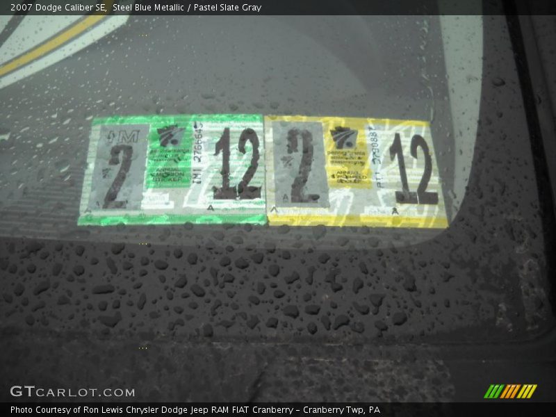 Steel Blue Metallic / Pastel Slate Gray 2007 Dodge Caliber SE
