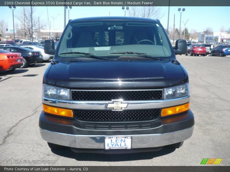 Dark Blue Metallic / Medium Pewter 2009 Chevrolet Express 3500 Extended Cargo Van