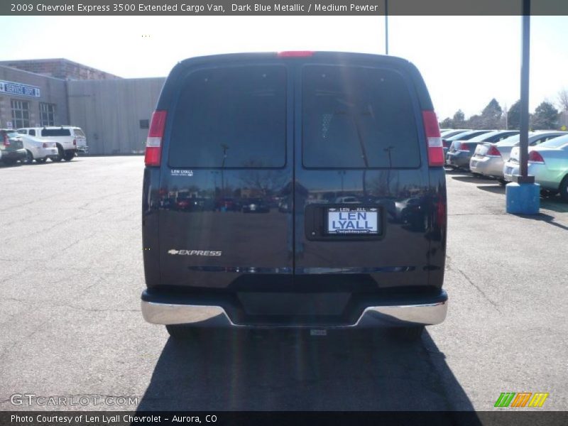 Dark Blue Metallic / Medium Pewter 2009 Chevrolet Express 3500 Extended Cargo Van