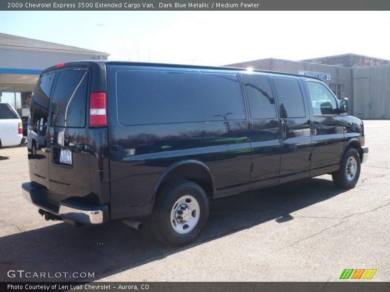 Dark Blue Metallic / Medium Pewter 2009 Chevrolet Express 3500 Extended Cargo Van