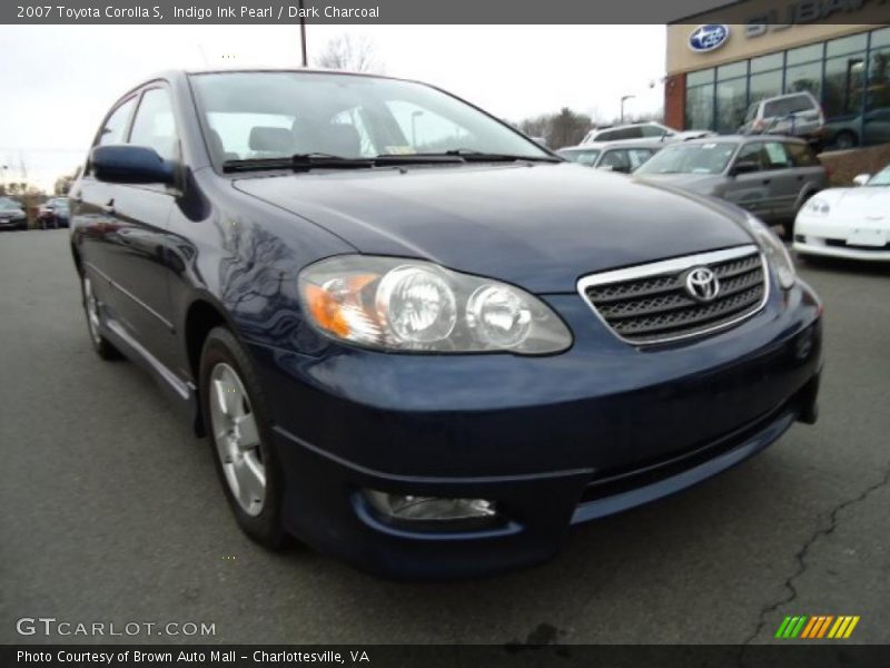 Indigo Ink Pearl / Dark Charcoal 2007 Toyota Corolla S