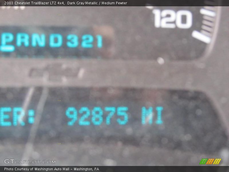 Dark Gray Metallic / Medium Pewter 2003 Chevrolet TrailBlazer LTZ 4x4