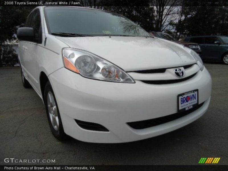 Natural White / Fawn 2008 Toyota Sienna LE