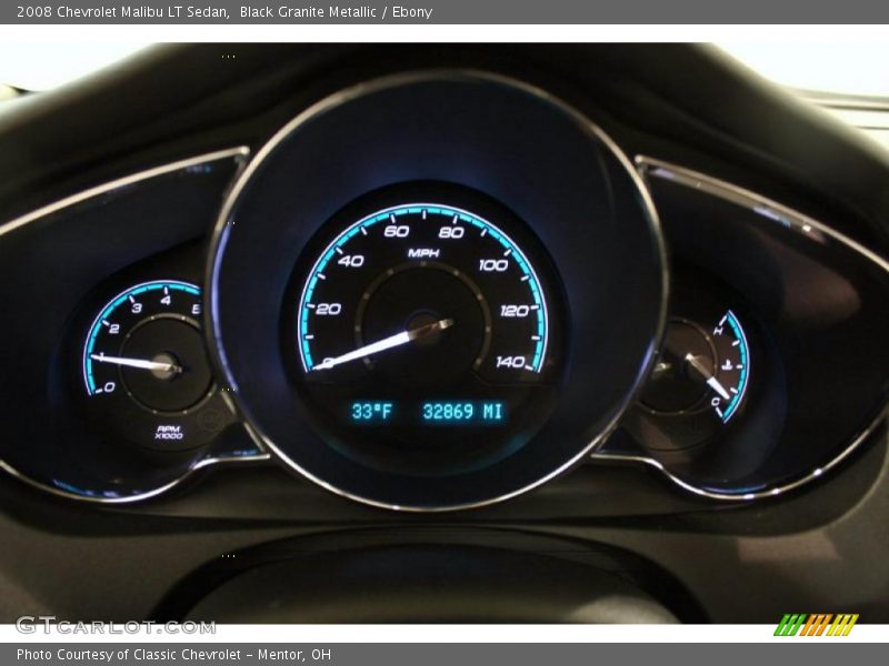 Black Granite Metallic / Ebony 2008 Chevrolet Malibu LT Sedan