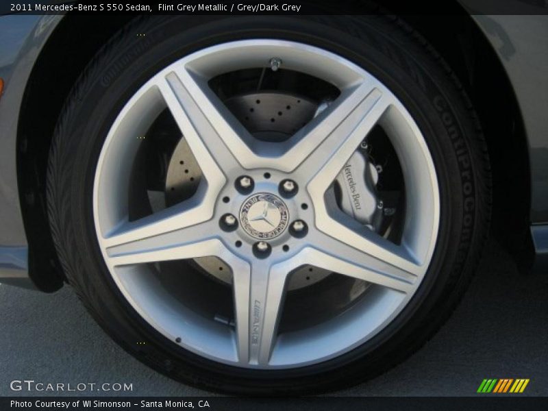 Flint Grey Metallic / Grey/Dark Grey 2011 Mercedes-Benz S 550 Sedan