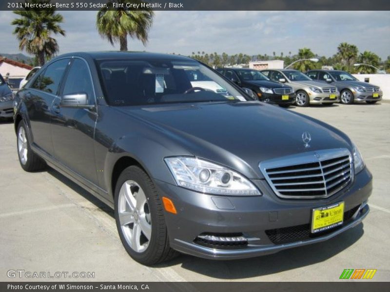 Flint Grey Metallic / Black 2011 Mercedes-Benz S 550 Sedan