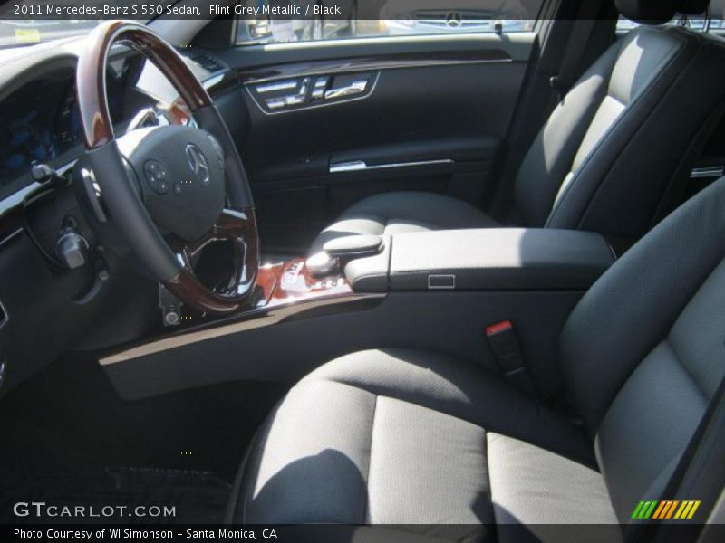 Flint Grey Metallic / Black 2011 Mercedes-Benz S 550 Sedan