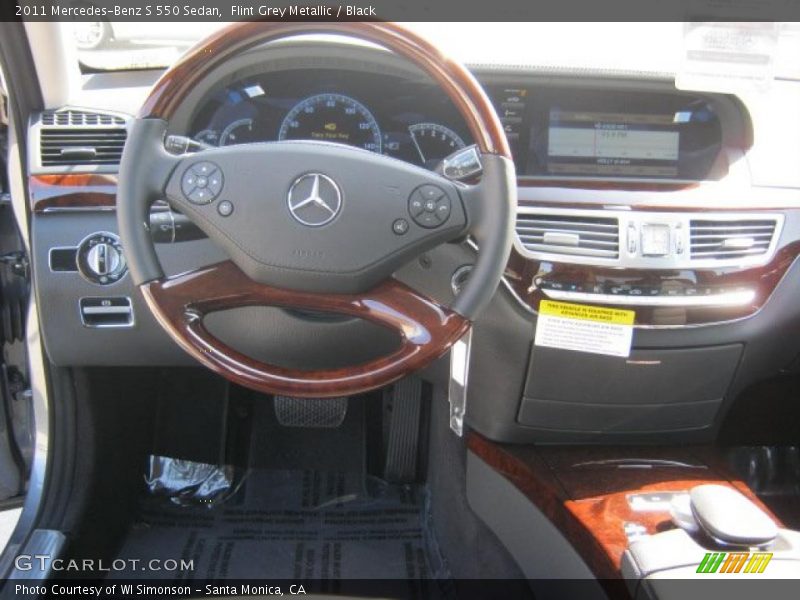 Flint Grey Metallic / Black 2011 Mercedes-Benz S 550 Sedan