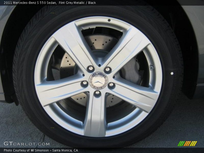 Flint Grey Metallic / Black 2011 Mercedes-Benz S 550 Sedan