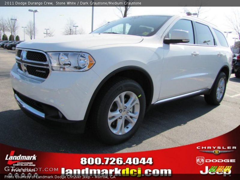 Stone White / Dark Graystone/Medium Graystone 2011 Dodge Durango Crew