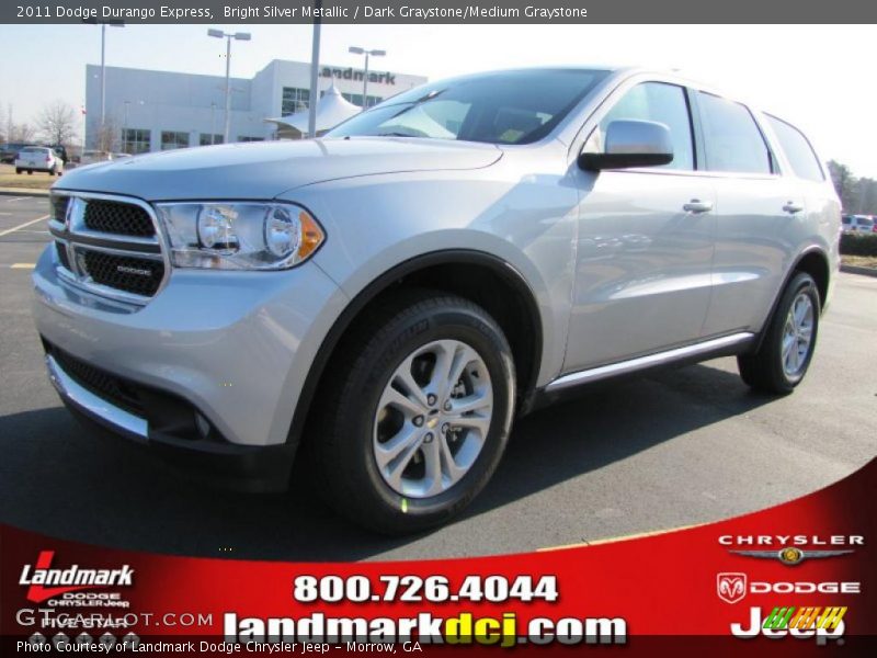 Bright Silver Metallic / Dark Graystone/Medium Graystone 2011 Dodge Durango Express