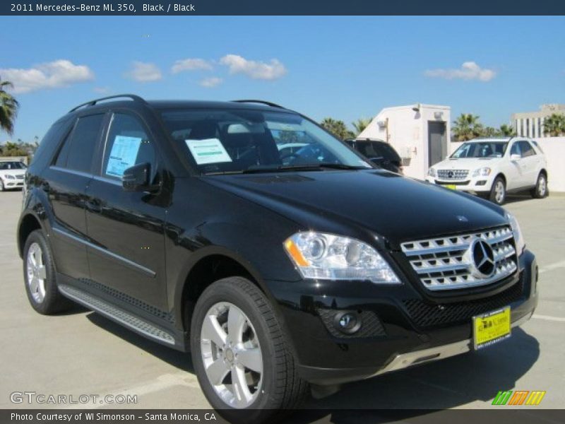 Black / Black 2011 Mercedes-Benz ML 350