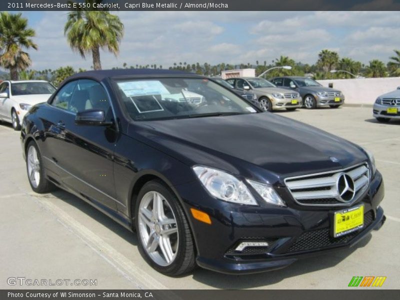 Capri Blue Metallic / Almond/Mocha 2011 Mercedes-Benz E 550 Cabriolet