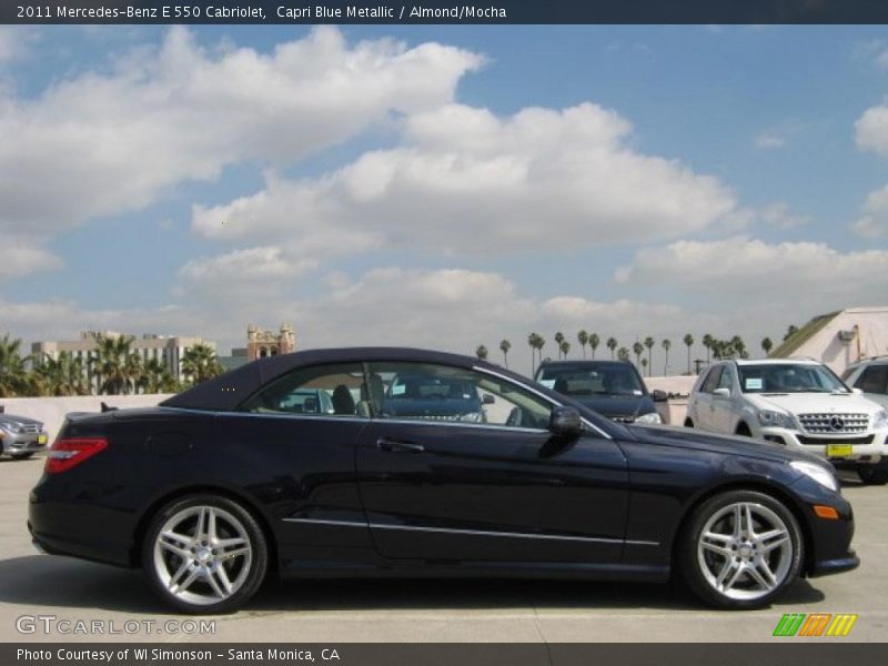 Capri Blue Metallic / Almond/Mocha 2011 Mercedes-Benz E 550 Cabriolet