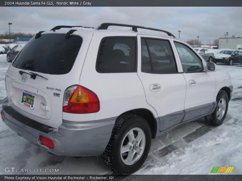Nordic White / Gray 2004 Hyundai Santa Fe GLS