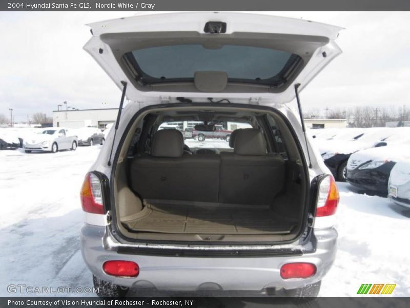 Nordic White / Gray 2004 Hyundai Santa Fe GLS