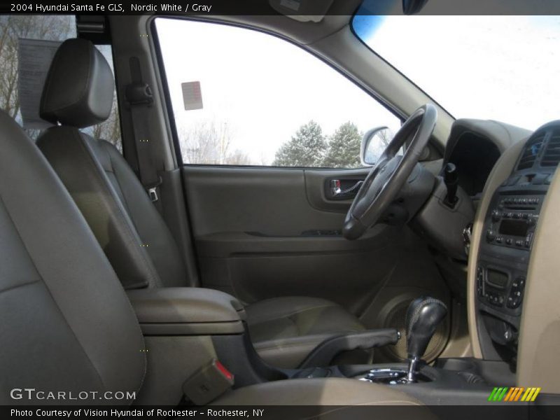 Nordic White / Gray 2004 Hyundai Santa Fe GLS